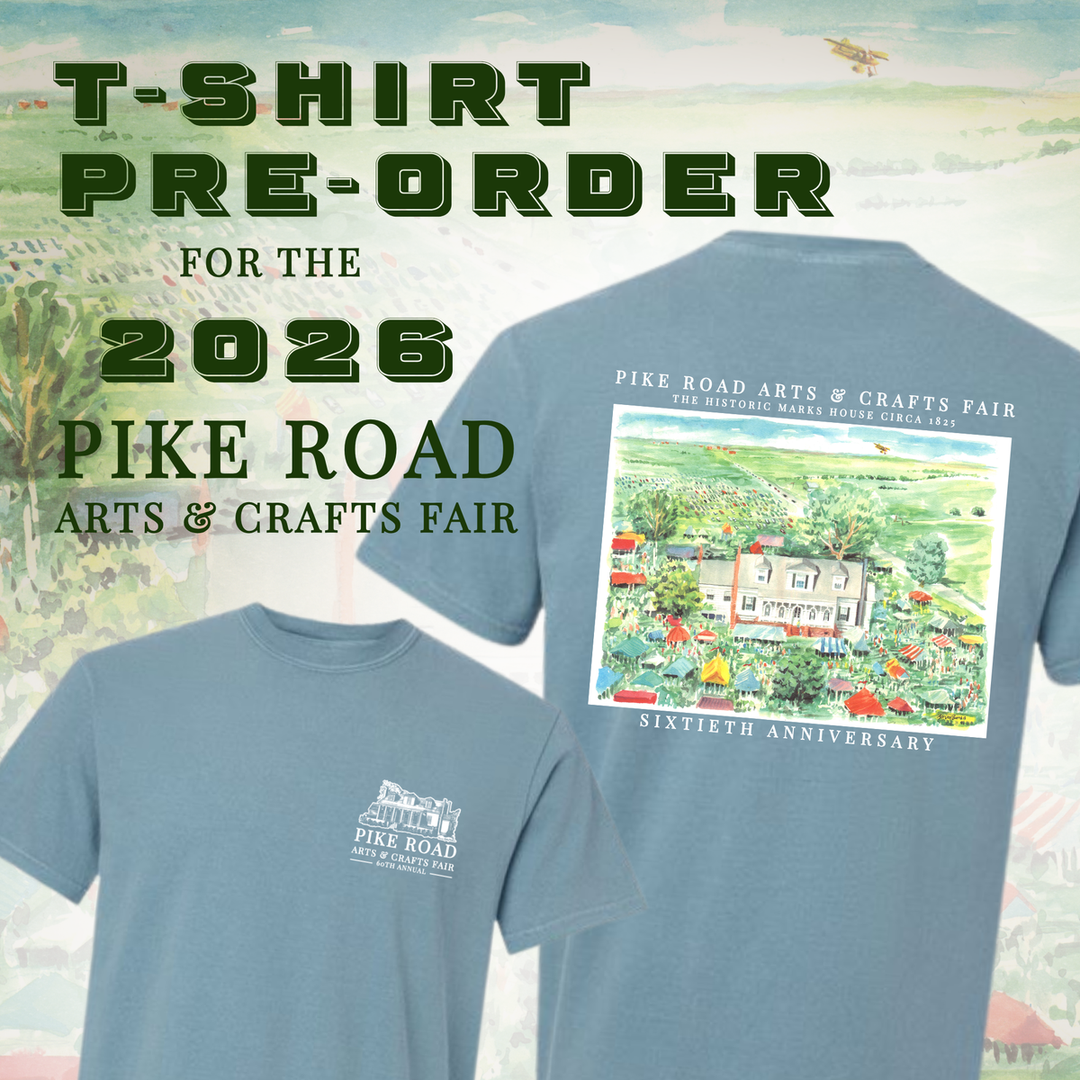 2026 Pike Road Arts & Crafts Fair T-Shirt Pre-Order
